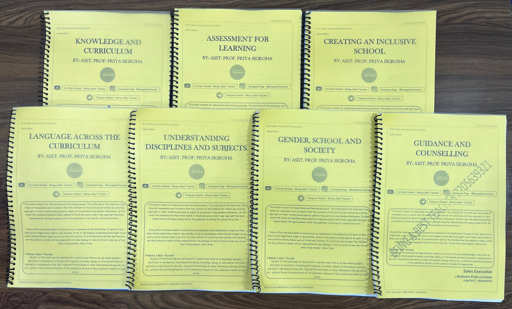 DCRUST B.Ed. 2nd Notes (Set of All 7 Subjects)