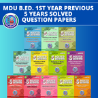 MDU B.Ed. 1st Year Pervious 5 Year Solved Question Papers Books (Set of All 5 Subjects) - Being a Best Teacher