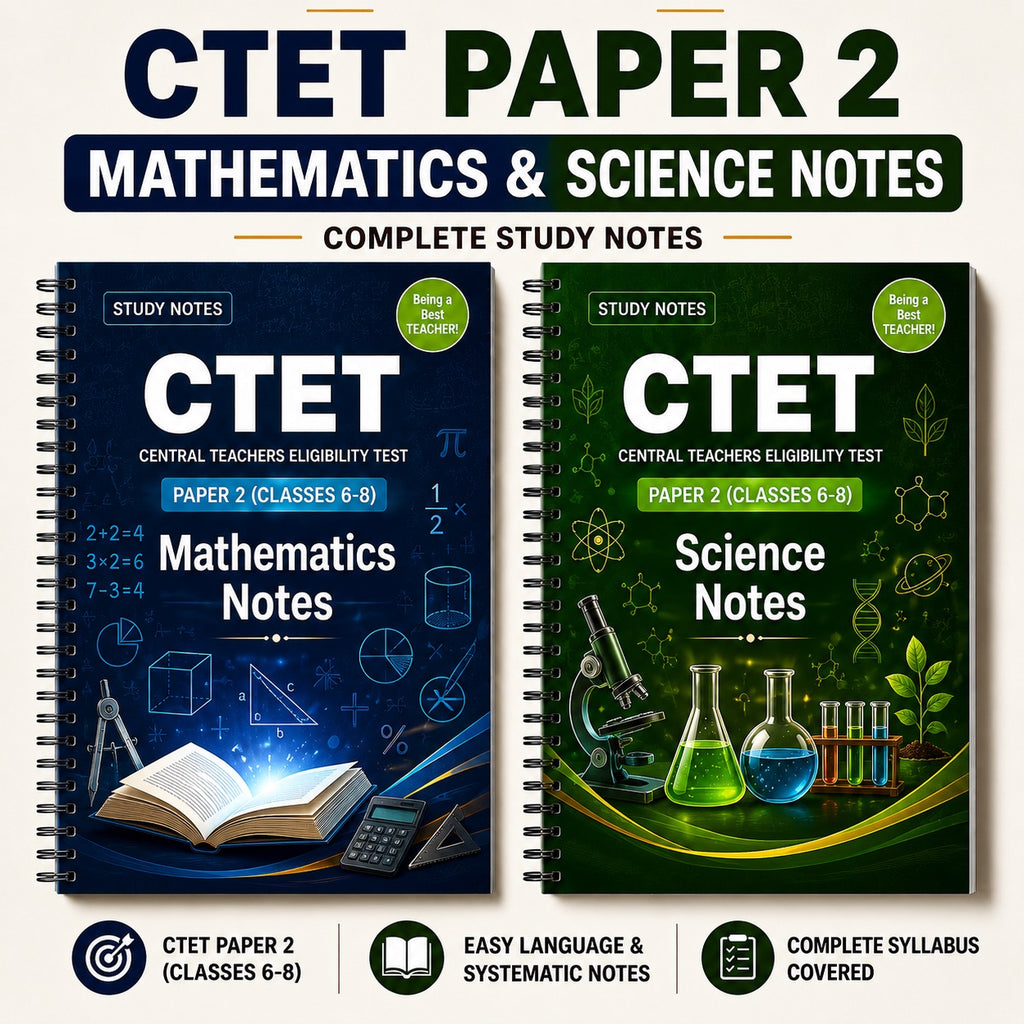 CTET Paper 2 Mathematics / Science Notes (Only 2 Booklets)