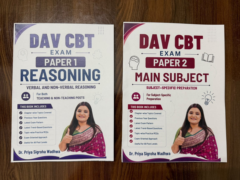 DAV CBT Exam Books Combo – Paper 1 (Reasoning) + Paper 2 (Main Subject)