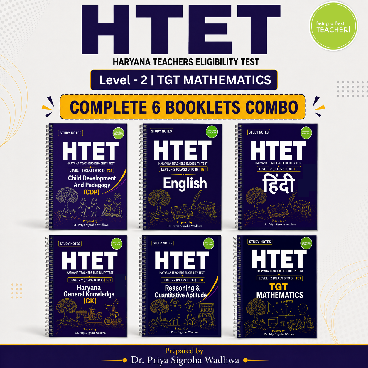 HTET Level 2 TGT Mathematics Notes (Complete Set)