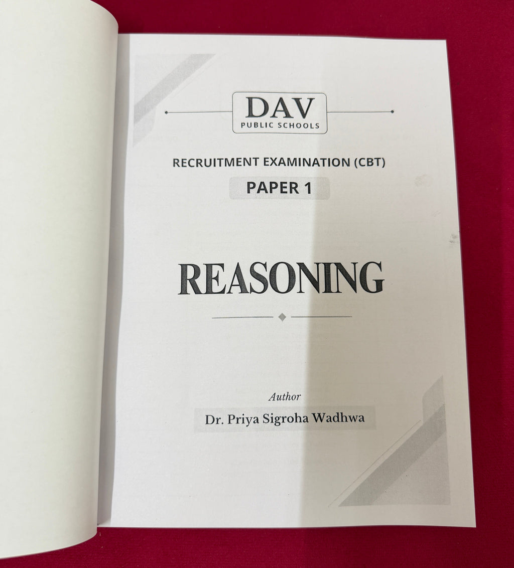 DAV CBT Exam Paper 1 – Reasoning Book