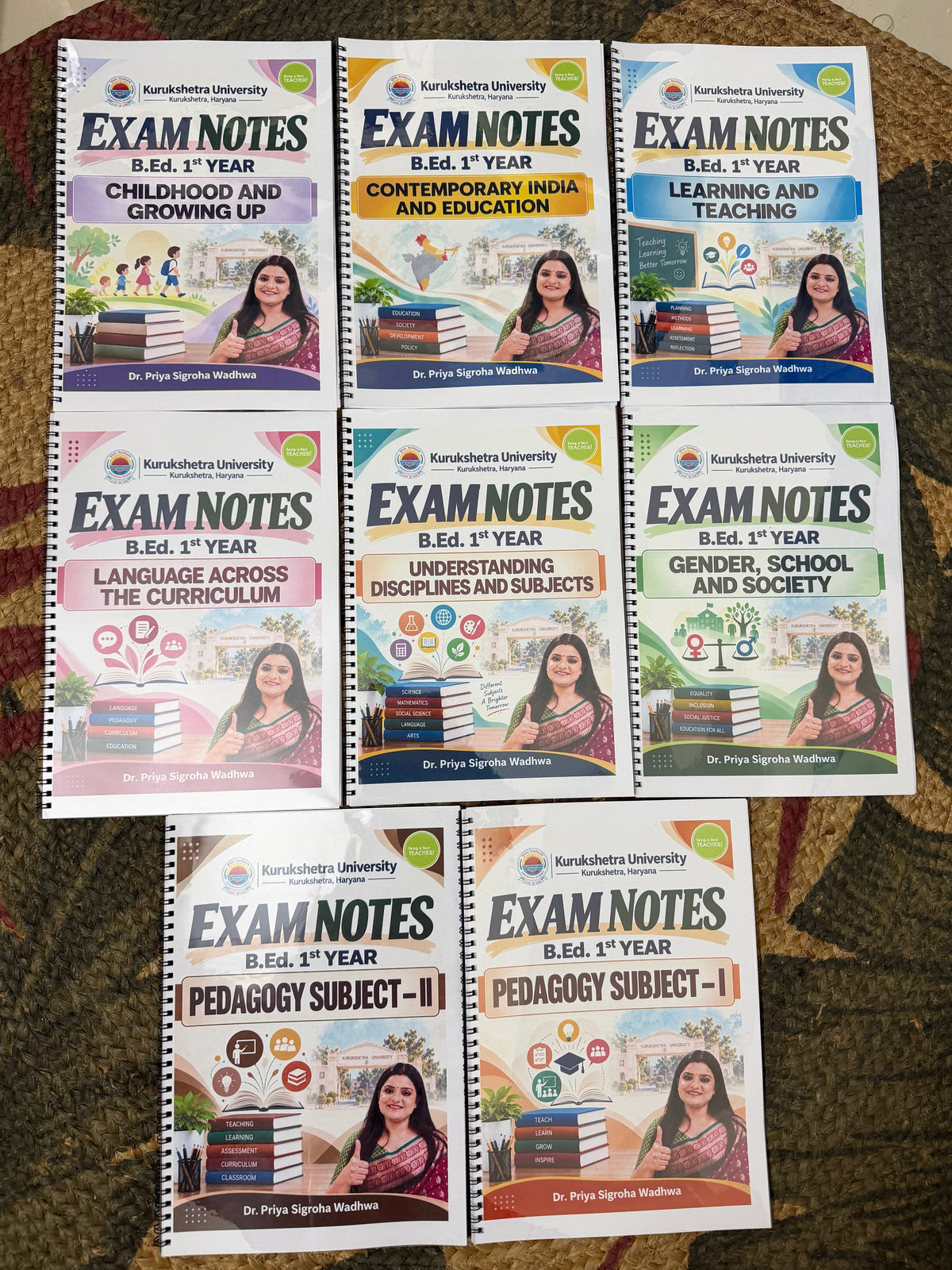 KUK B.Ed. 1st Year Notes (Set of all 8 Subjects)