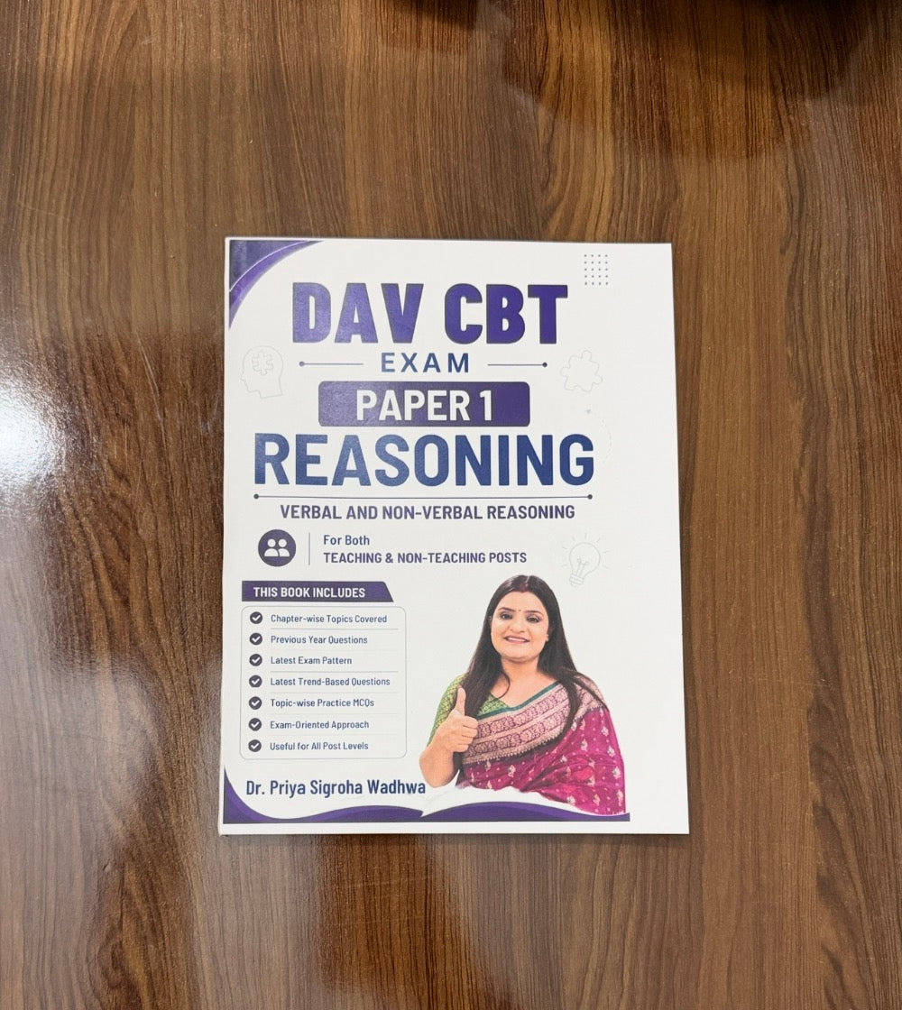 DAV CBT Exam Paper 1 – Reasoning Book