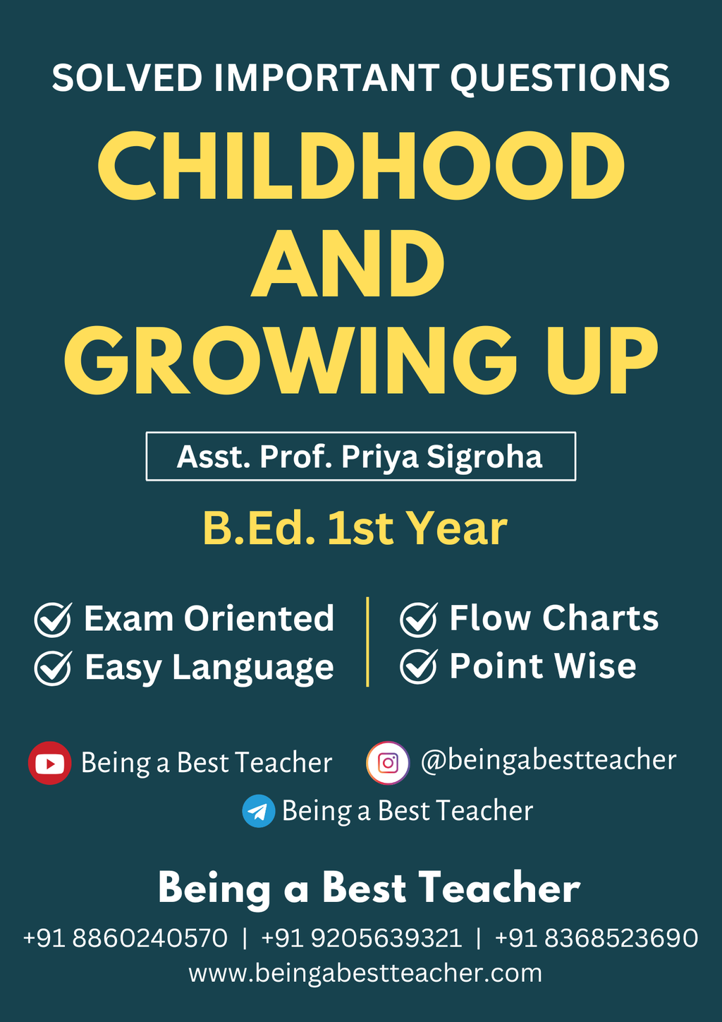 MDU Childhood and Growing Up B.Ed. Year Important Questions with Answers PDF
