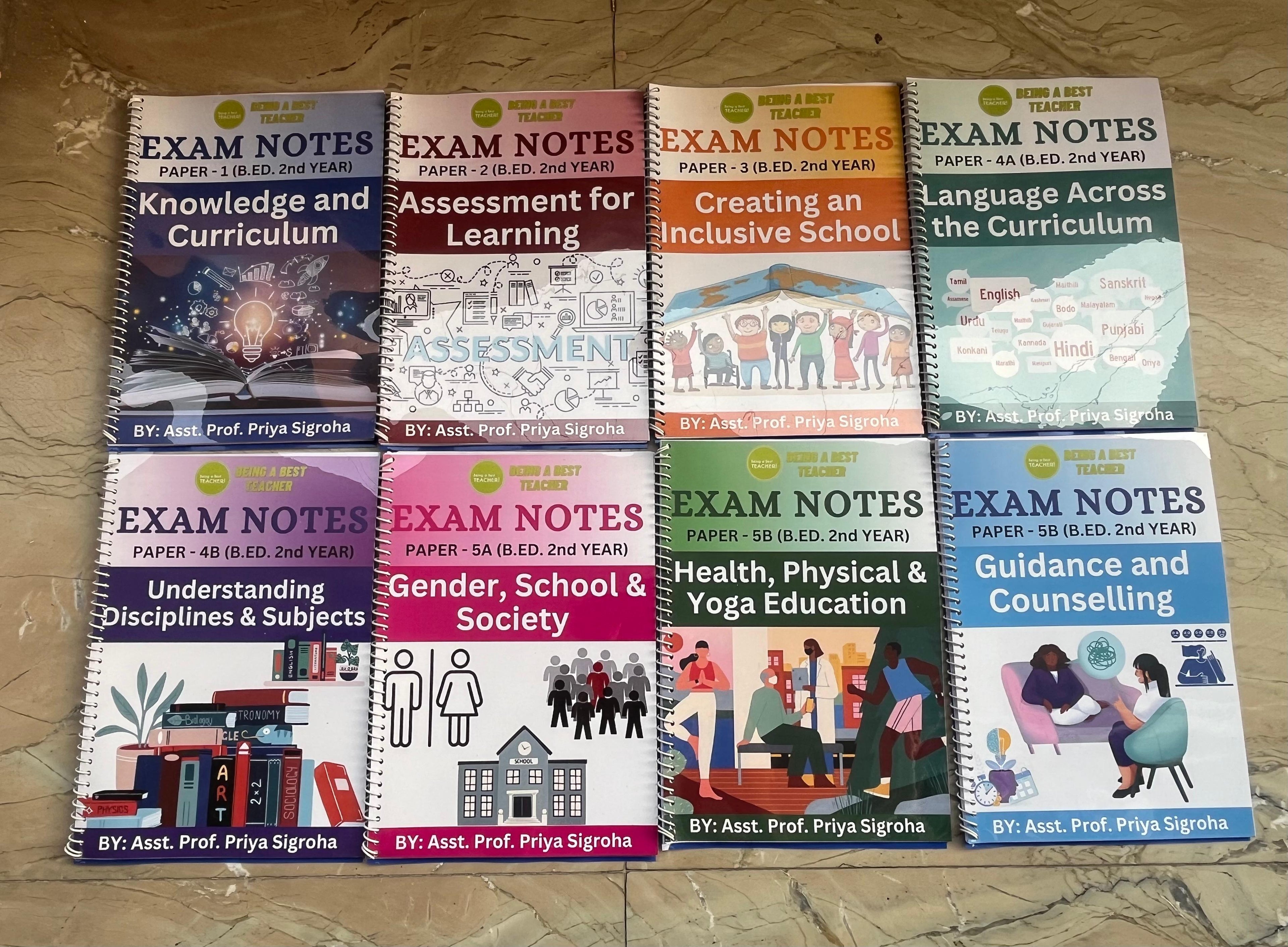 Gurugram University B.Ed. 2nd Notes (Set of All 7 Subjects)