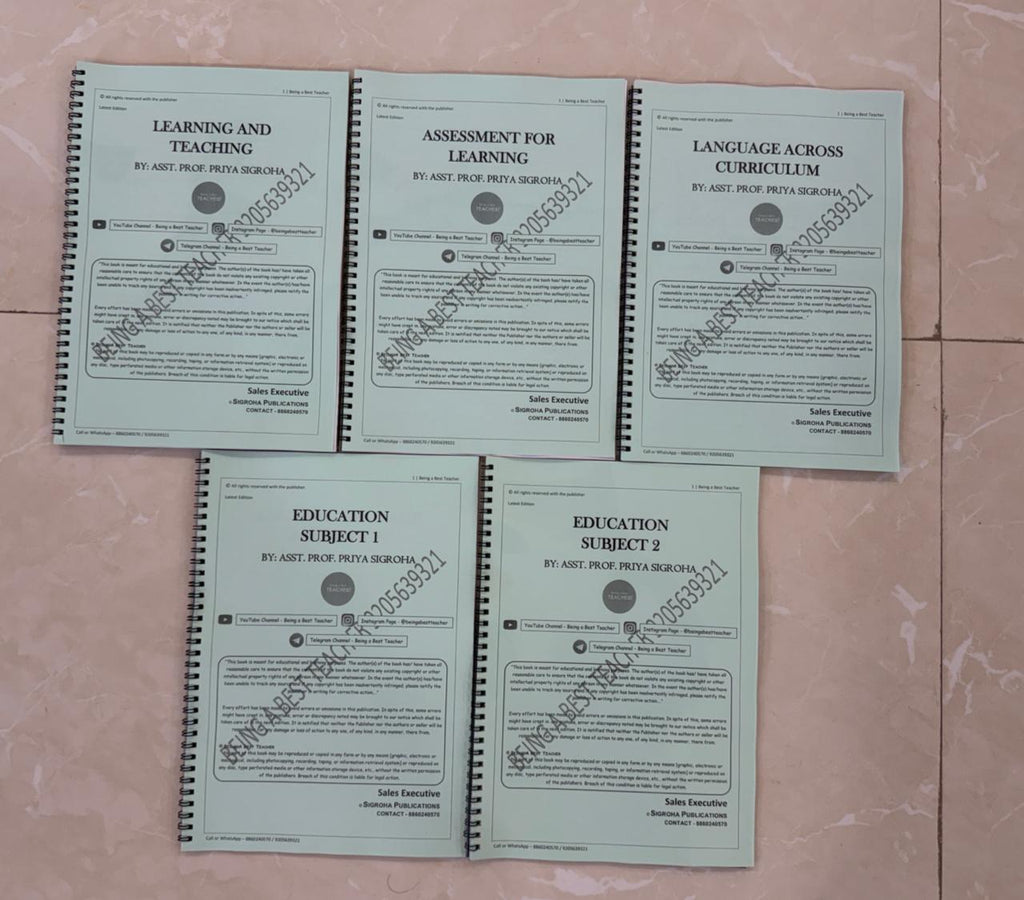 SNDT B.Ed. 2nd Semester Notes (Set of All 5 Subjects)