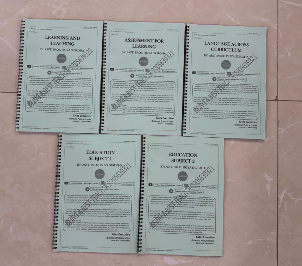 SNDT B.Ed. 2nd Semester Notes (Set of All 5 Subjects)