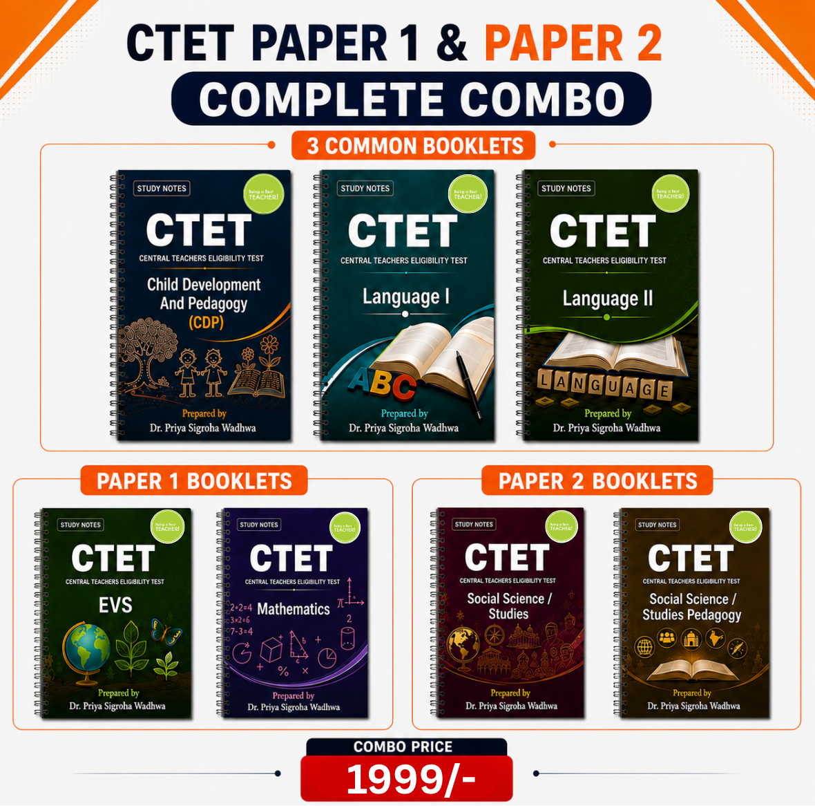 CTET Paper 1 & Paper 2 Complete Combo Study Notes