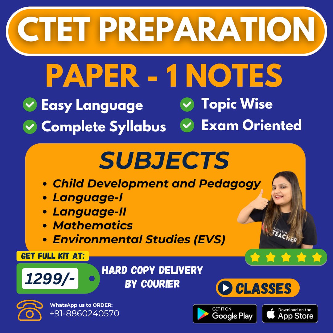 CTET PAPER 1 NOTES (Complete Kit)