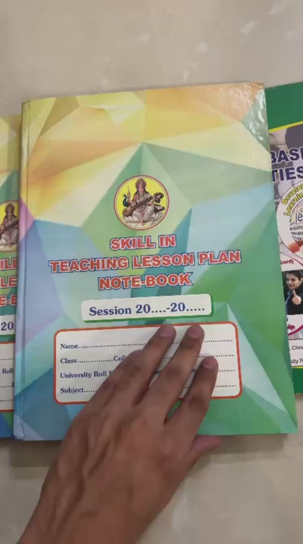 B.Ed. 2nd Year Files - 2 Lesson Plan Files and 1 School Based Activity File (Blank Files Combo)