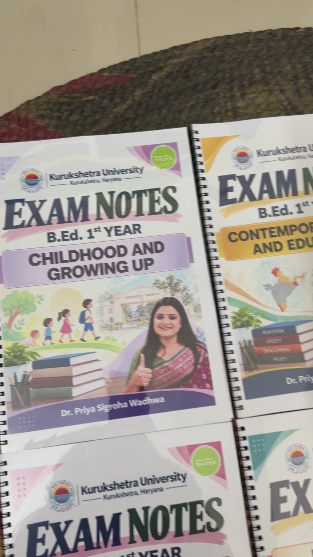 KUK B.Ed. 1st Year Notes (Set of all 8 Subjects)